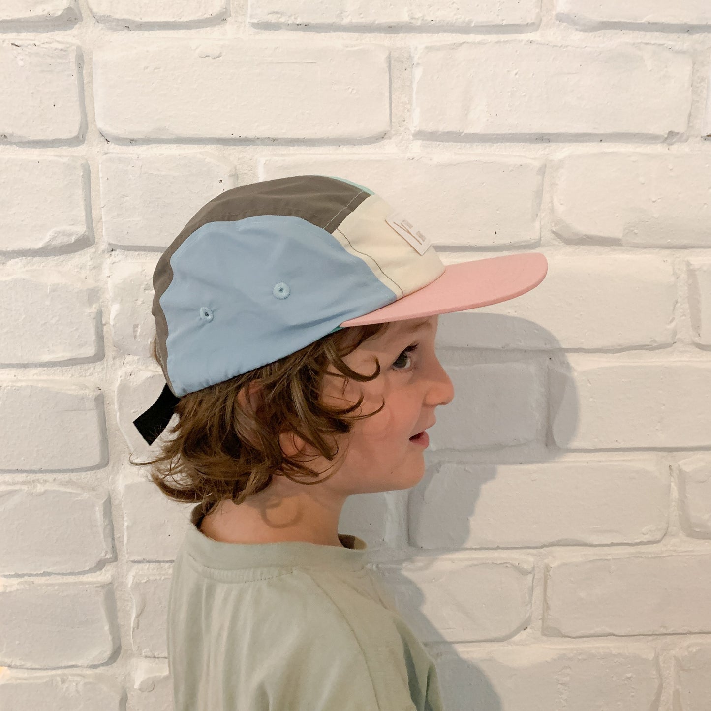 KIDS & FAMILY NYLON 5 PANEL HAT - PASTEL COLOURS