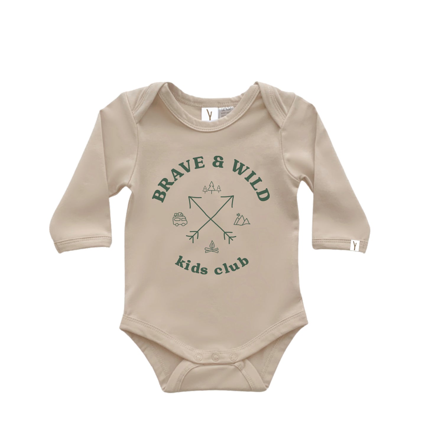 LONG SLEEVE BODYSUIT - BRAVE AND WILD - GREY