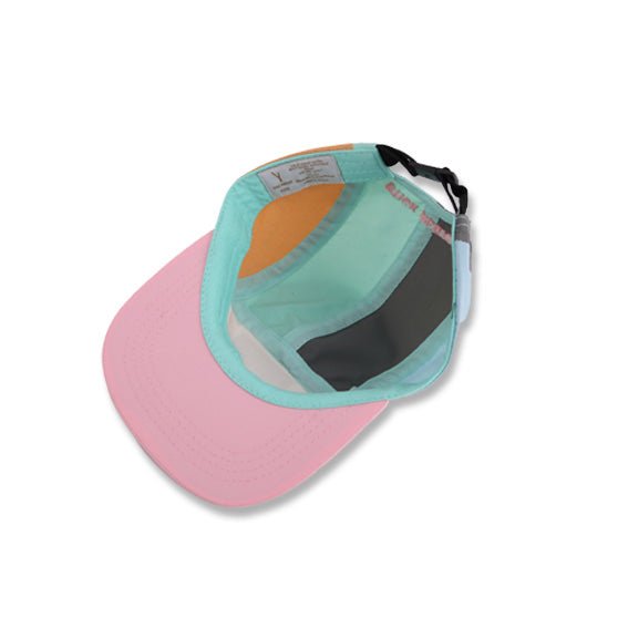 Family matching nylon 5 panel cap in pastel colours - baby to adult sizing - underside view - Stick Hunters