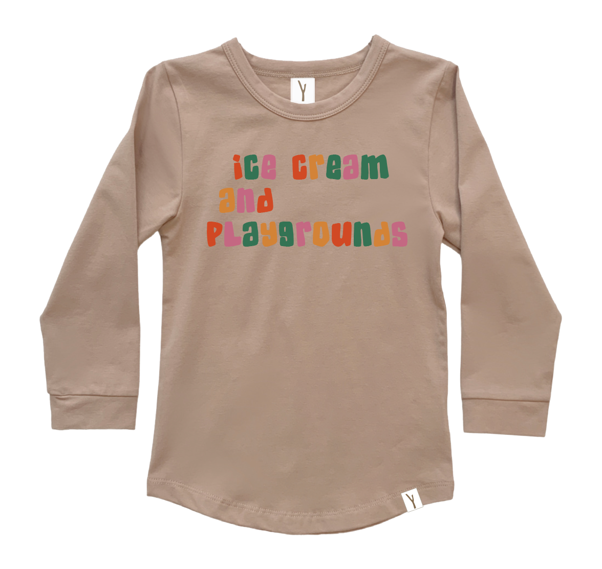 PLAYGROUND LONG SLEEVE TEE - CHOCOLATE