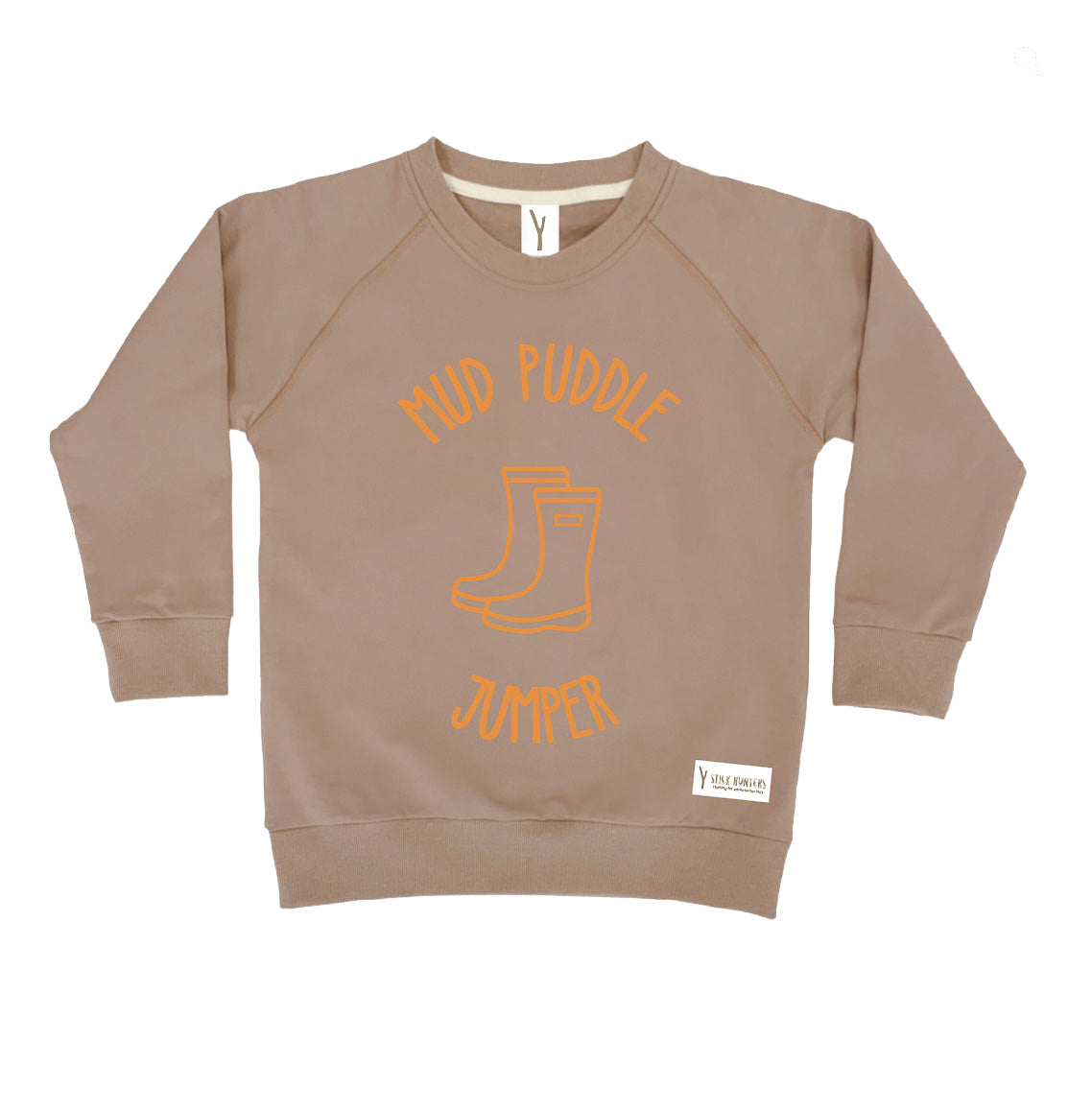 MUD PUDDLE JUMPER CREW JUMPER - CHOCOLATE