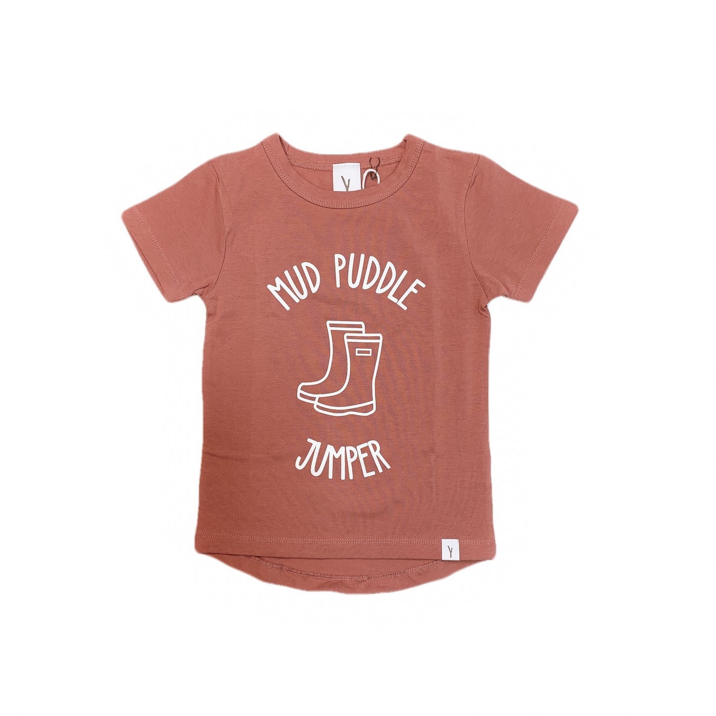 MUD PUDDLE JUMPER LONG BACK TEE - RUST