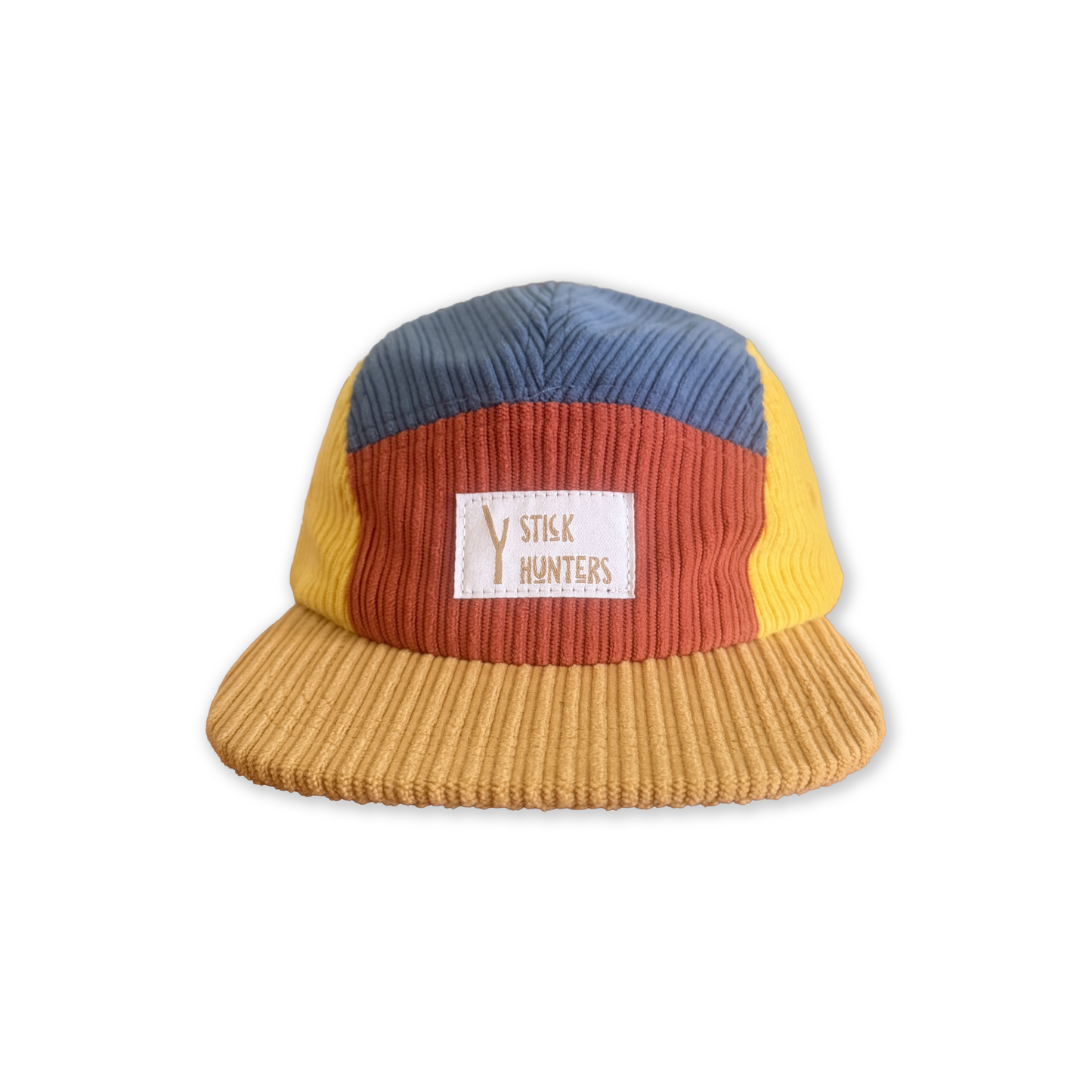 KIDS & FAMILY CORDUROY 5 PANEL HAT - PRIMARY COLOURS