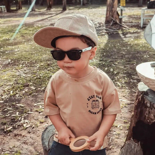 Flexible Toddler sunglasses - Black and White - StickHunters.com.au