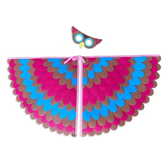 Dress Up Felt Wings - Ruru owl - StickHunters.com.au