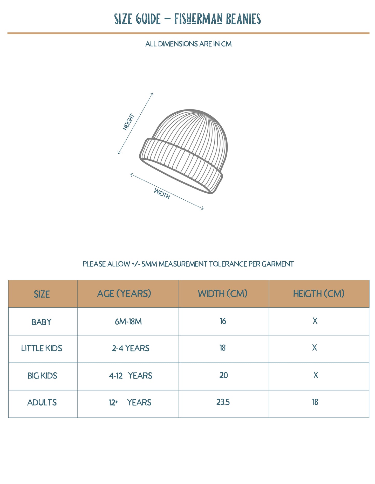 Fisherman Beanie - Grey