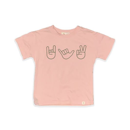 HAND SIGN T-SHIRT - ROSE