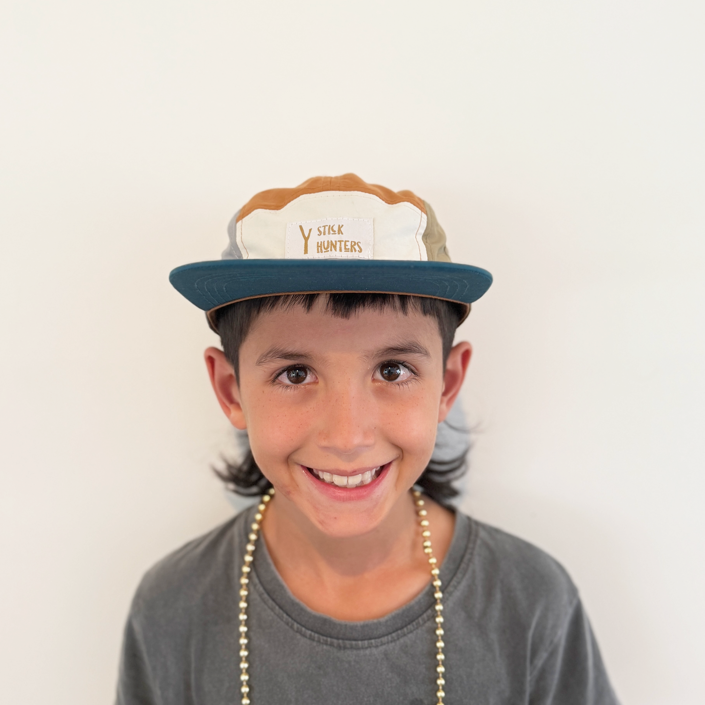 MATCHY MATCHY FAMILY 5 PANELS NYLON HAT - EARTHY BLUE