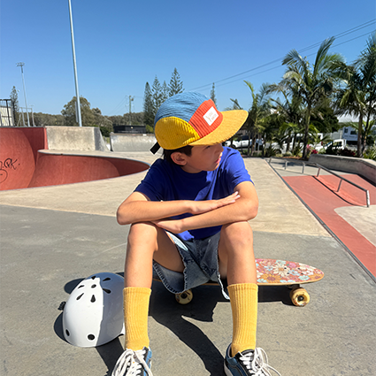 The Adventurer - Family Matching Corduroy Cap | Primary Colours