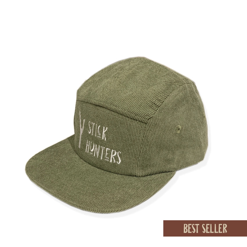 TODDLER AND KIDS 5 PANELS CORDUROY HAT - GREEN
