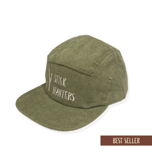 TODDLER AND KIDS 5 PANELS CORDUROY HAT - GREEN