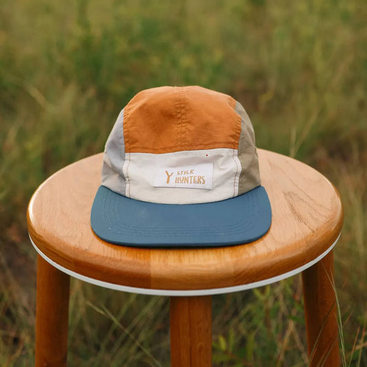 KIDS & FAMILY NYLON 5 PANEL HAT - EARTHY BLUE