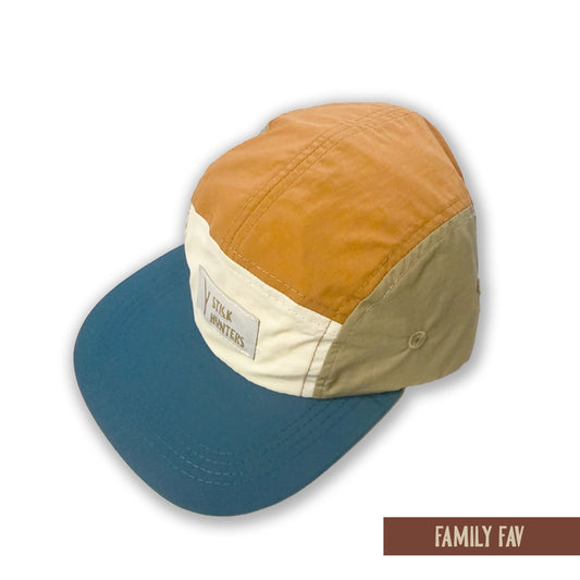 KIDS & FAMILY NYLON 5 PANEL HAT - EARTHY BLUE