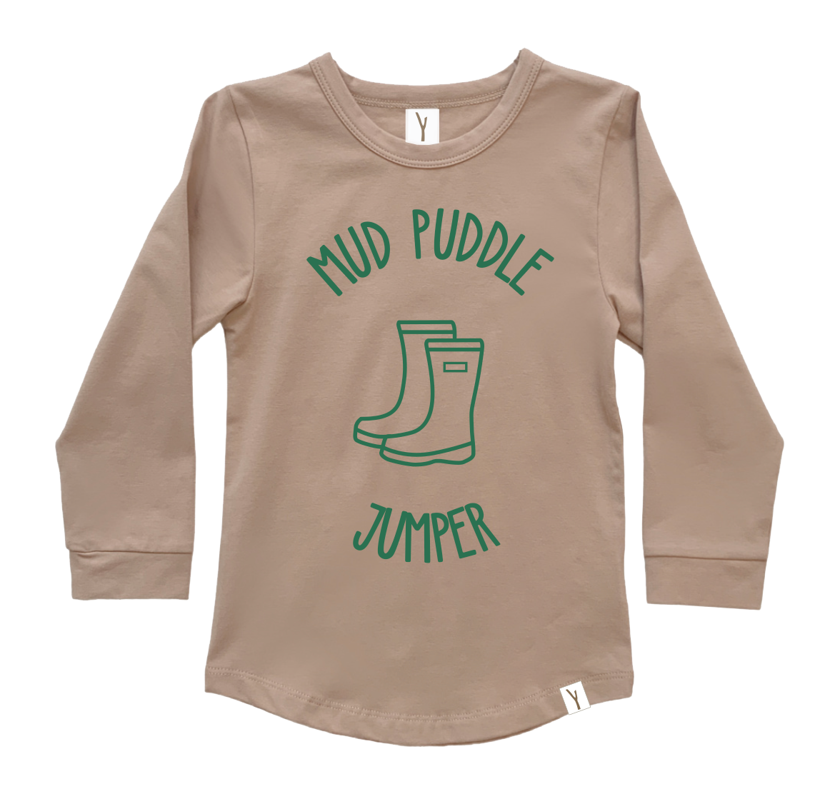 MUD PUDDLE JUMPER LONG SLEEVE TEE - CHOCOLATE