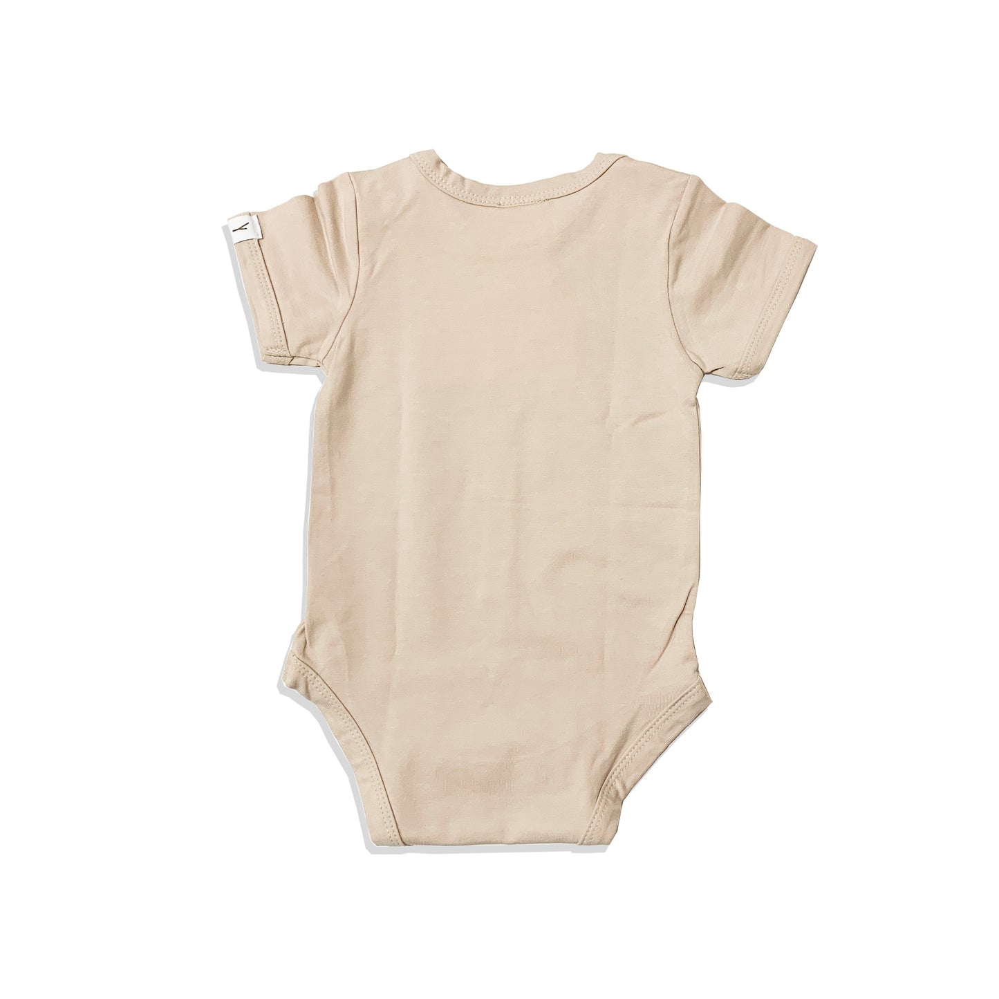 OLLIE AND BOTTOM TURNS SHORT SLEEVE BODYSUIT - SAND COLOUR
