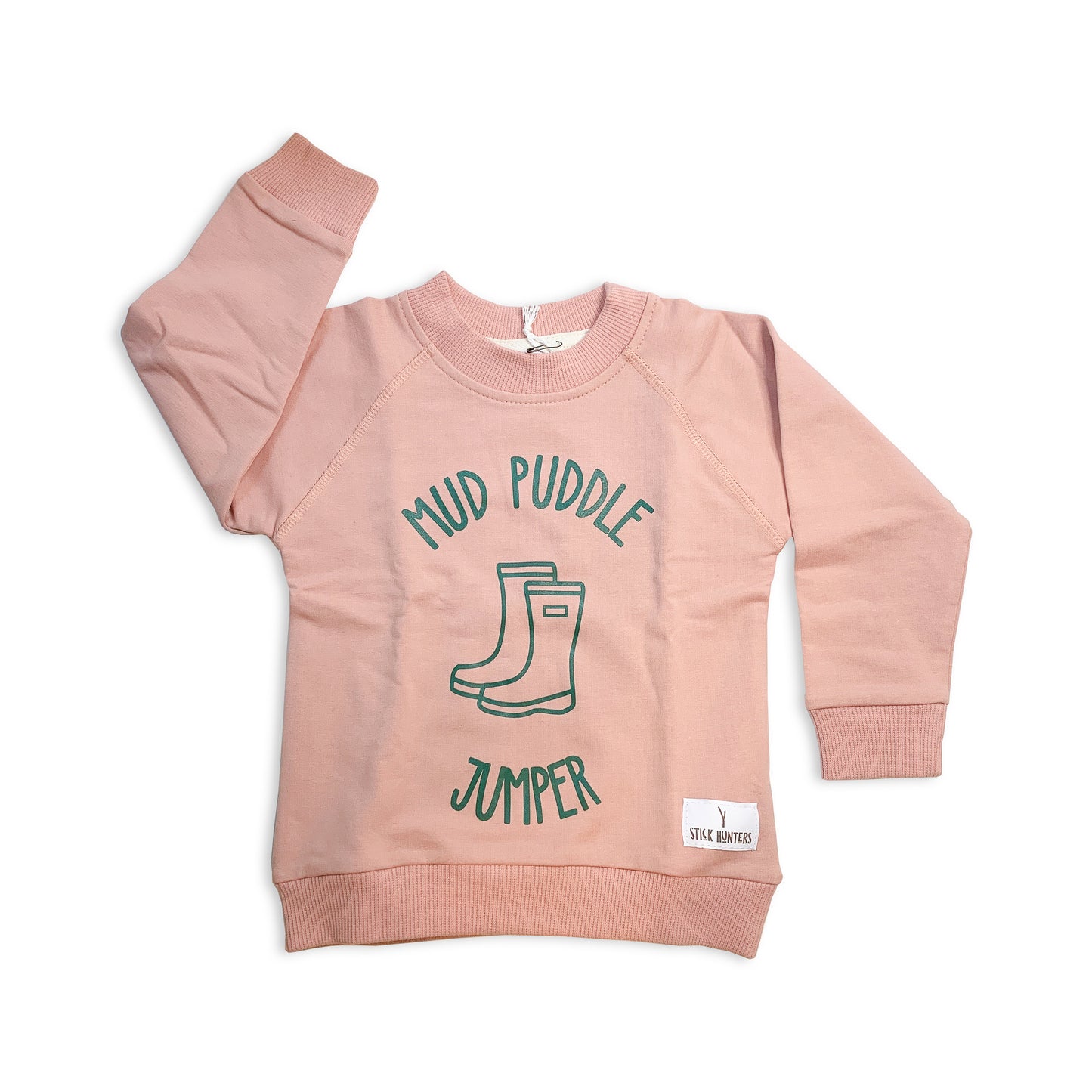 MUD PUDDLE JUMPER CREW JUMPER - PINK