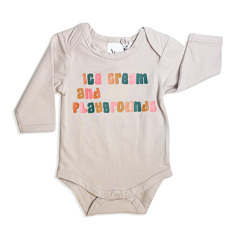 PLAYGROUND LONG SHORT SLEEVE BODY - SAND