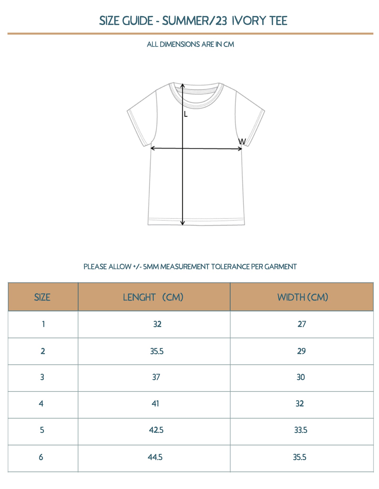 OLLIES AND BOTTOM TURNS KIDS T-SHIRT - IVORY